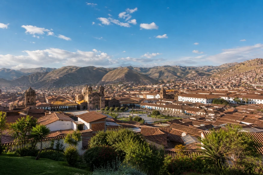 Historic Cusco during clear dry-season travel weather
