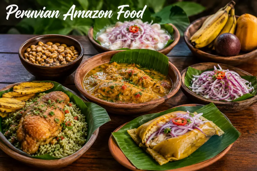 Traditional Peruvian Amazon food and regional jungle dishes