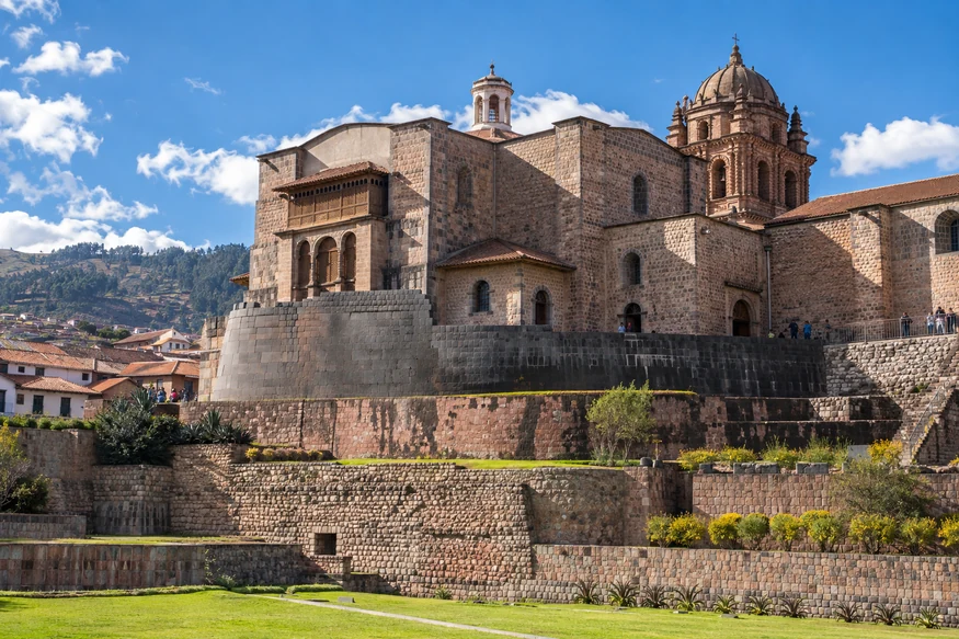 Qorikancha Inca stone foundation beneath Santo Domingo in Cusco